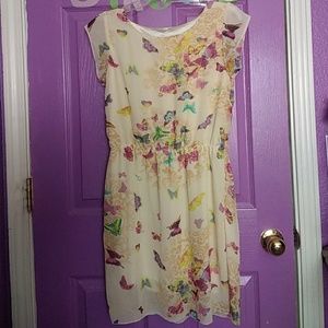Butterfly printed dress